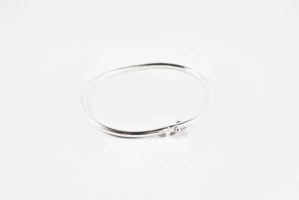 Sterling Silver Oval Bangle Bracelet