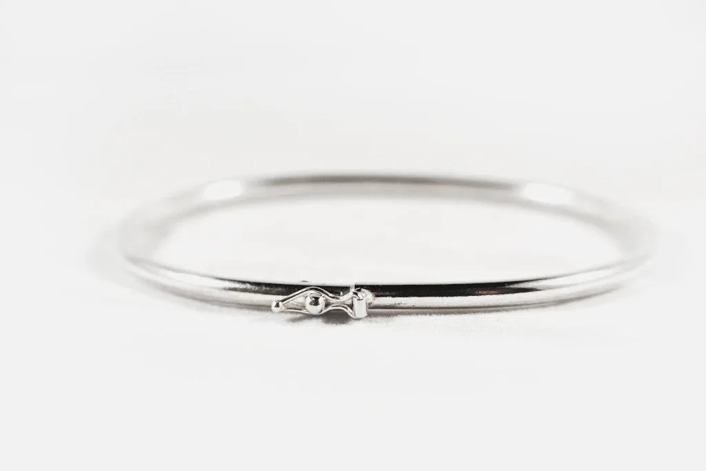 Sterling Silver Oval Bangle Bracelet