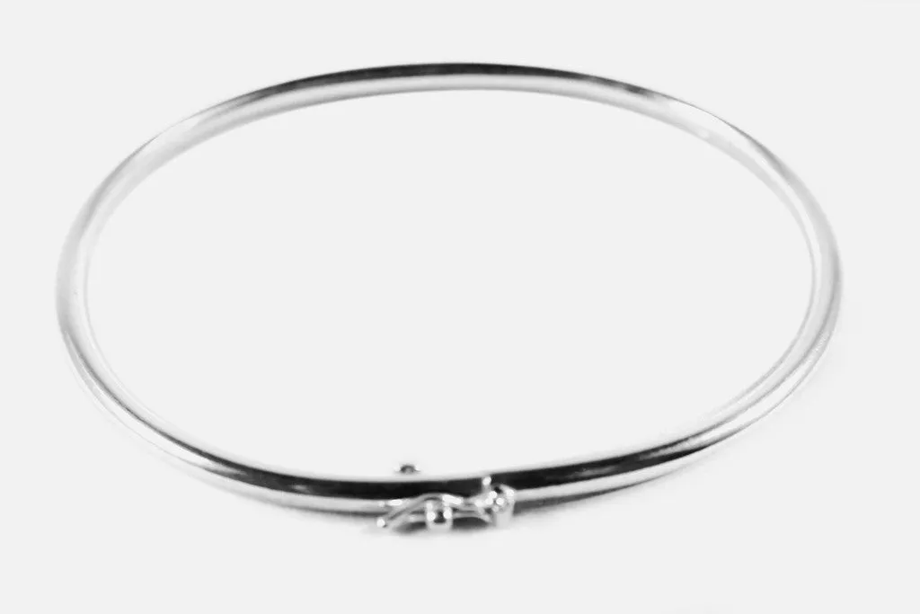 Sterling Silver Oval Bangle Bracelet