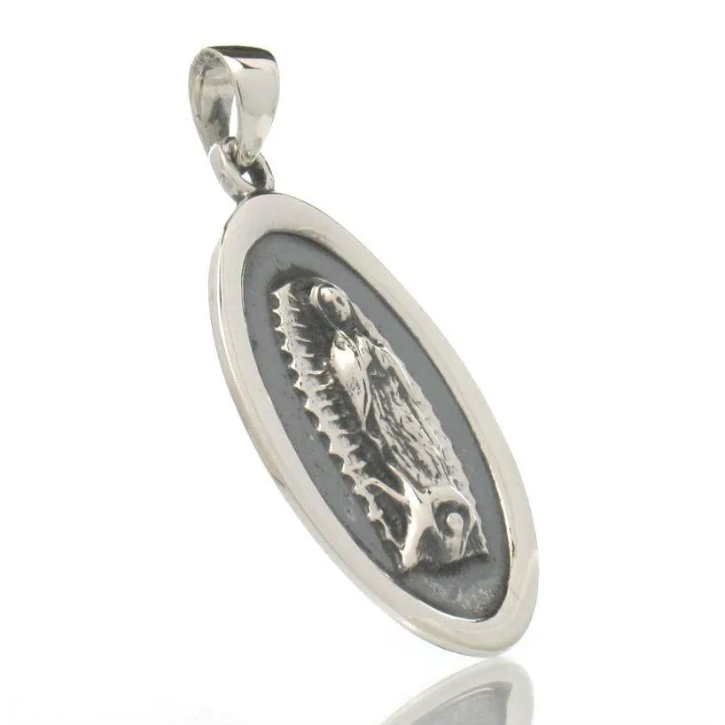 Sterling Silver Virgin of Guadalupe Pendant