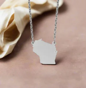 Sterling Silver Wisconsin Necklace