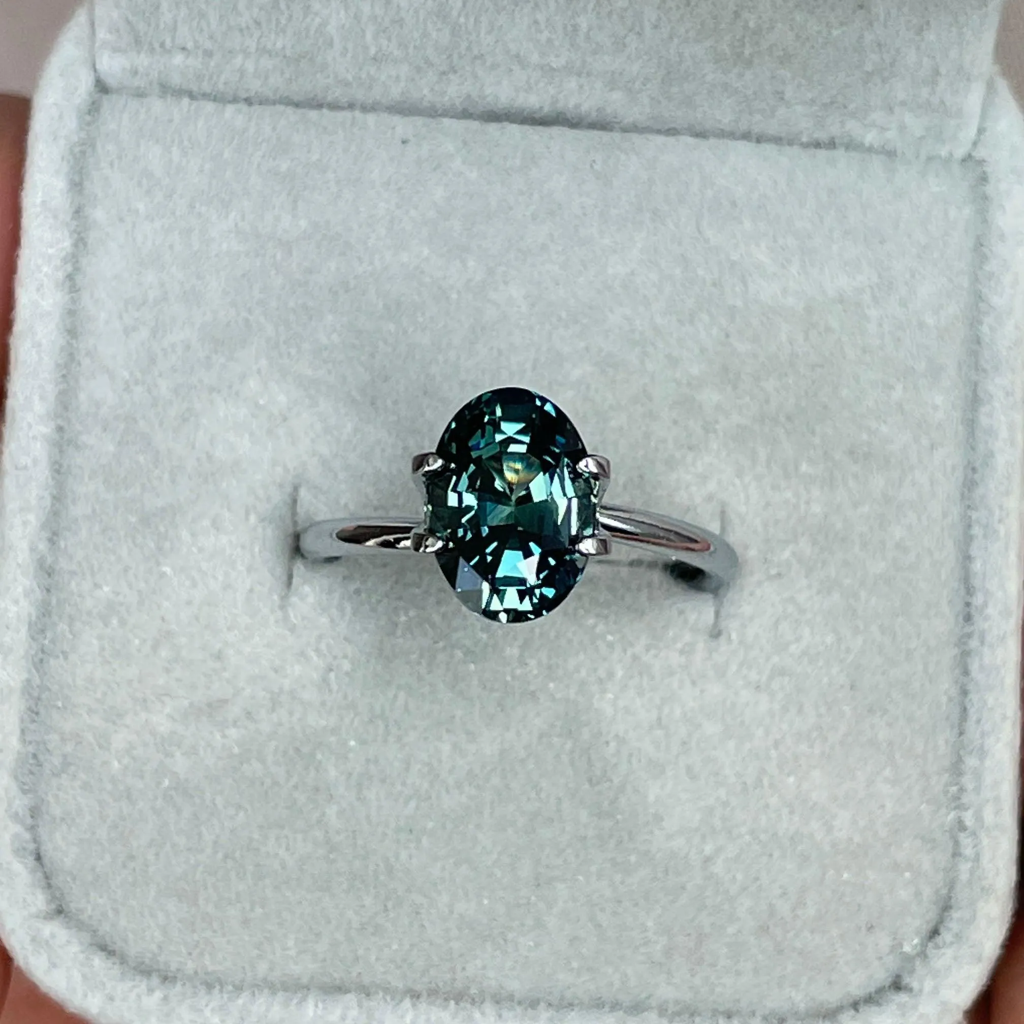 Teal Sapphire Ring Making Gemstone, Loose Teal Sapphire, cobalt milkweed teal sapphire Blue green teal sapphire 3.32 crt