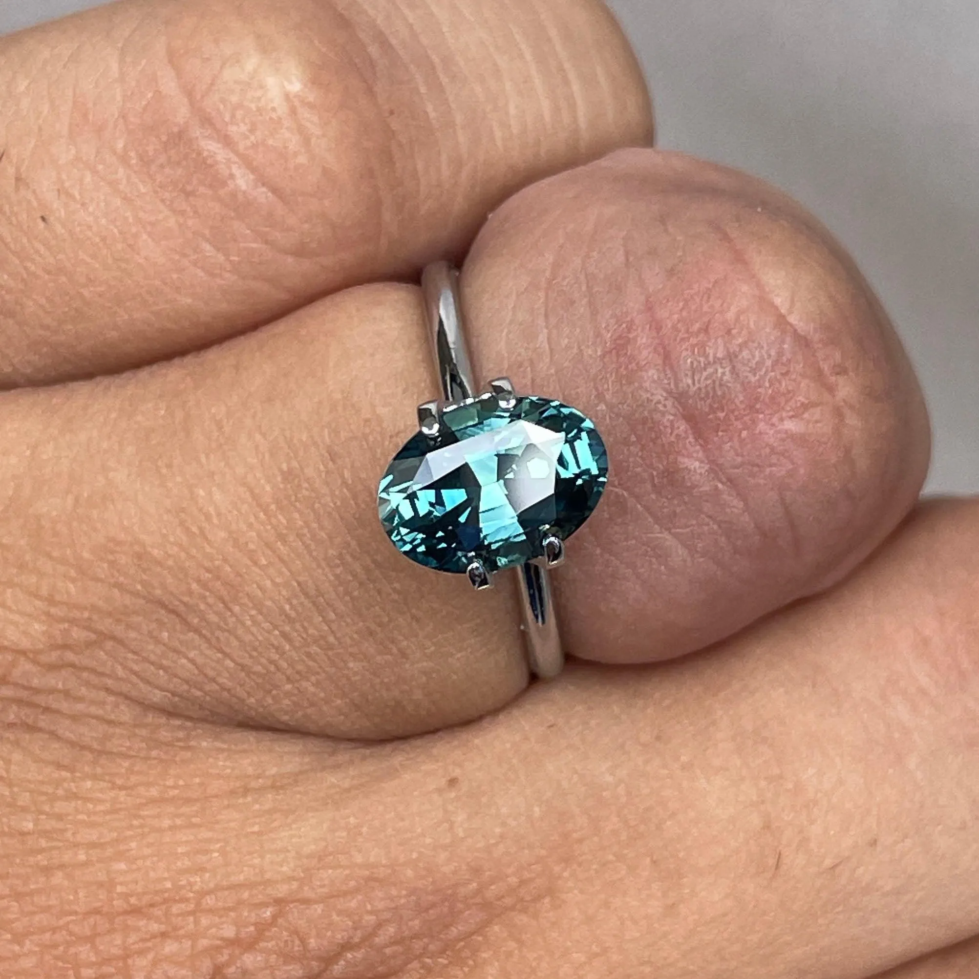 Teal Sapphire Ring Making Gemstone, Loose Teal Sapphire, cobalt milkweed teal sapphire Blue green teal sapphire 3.32 crt