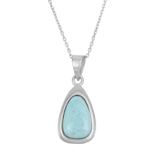 Teardrop Shaped Larimar Pendant