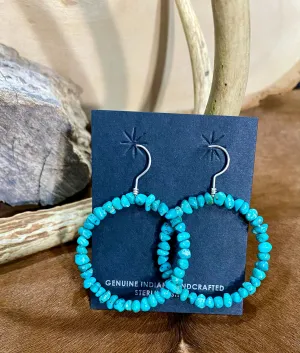 The Edwards Turquoise Hoop Earrings