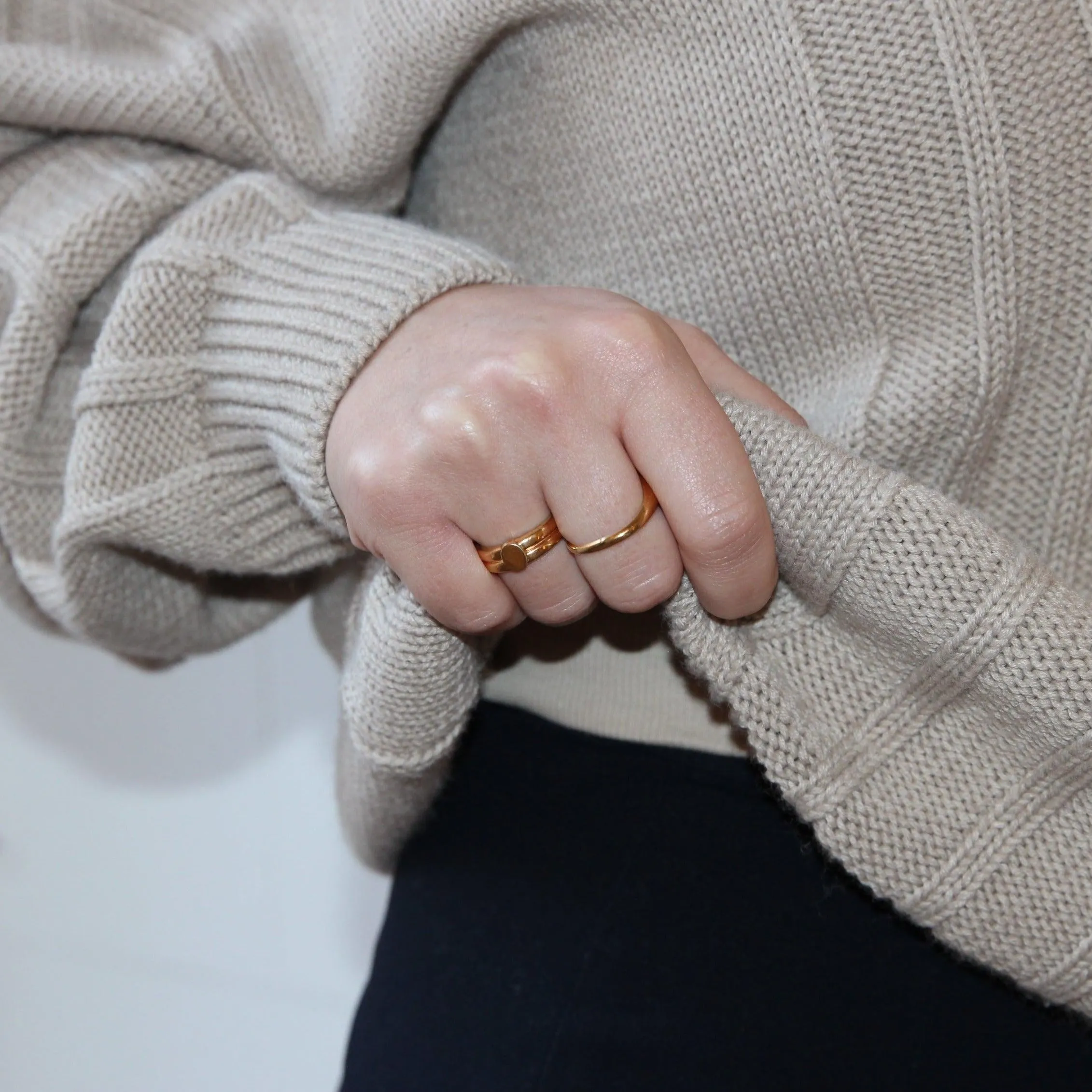 THE HARLOW RING - Solid 14k yellow gold