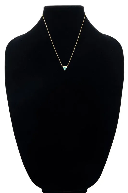 The Minimalist Triangle Turquoise Fashion Necklace