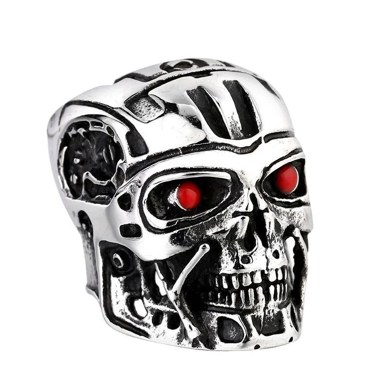 Titanium Steel Genesis Terminator Avatar Ring - Bold Men's Personality Jewelry