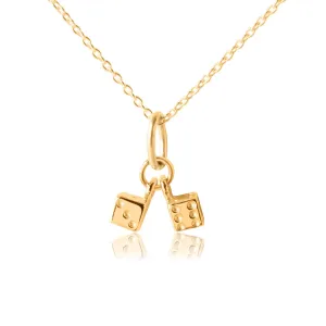 Twinning Dice Pendant - Yellow Gold