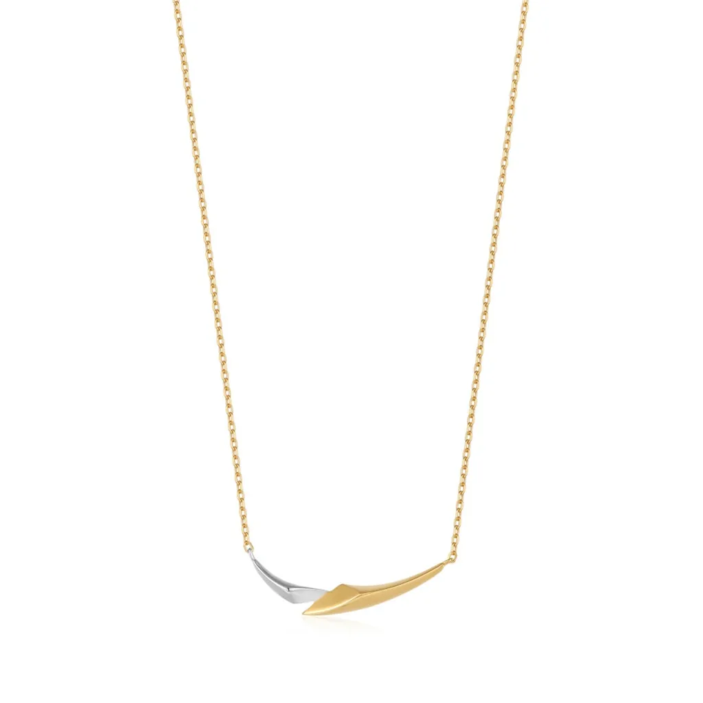 Two Tone Arrow Bar Necklace by Ania Haie