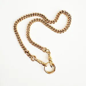 Vintage 9K Chunky Curb Link Necklace w/ Lobster Clasps