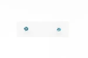 White Gold Blue Topaz Earrings